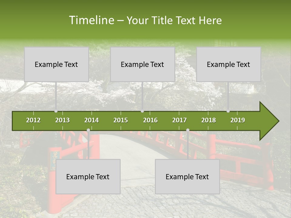 Red Bridge And Traditional Old Building On The Mountain Side With Spring Cherry Blossoms Near The Famous Minoh Waterfall Sightseeing Spot PowerPoint Template