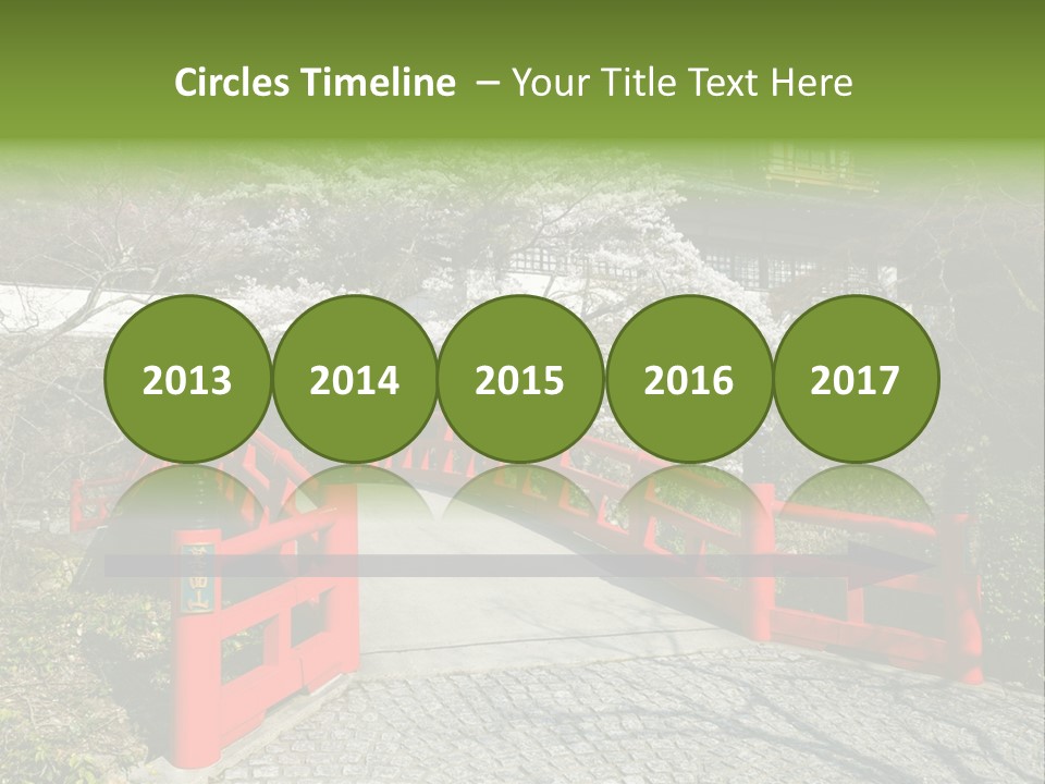 Red Bridge And Traditional Old Building On The Mountain Side With Spring Cherry Blossoms Near The Famous Minoh Waterfall Sightseeing Spot PowerPoint Template