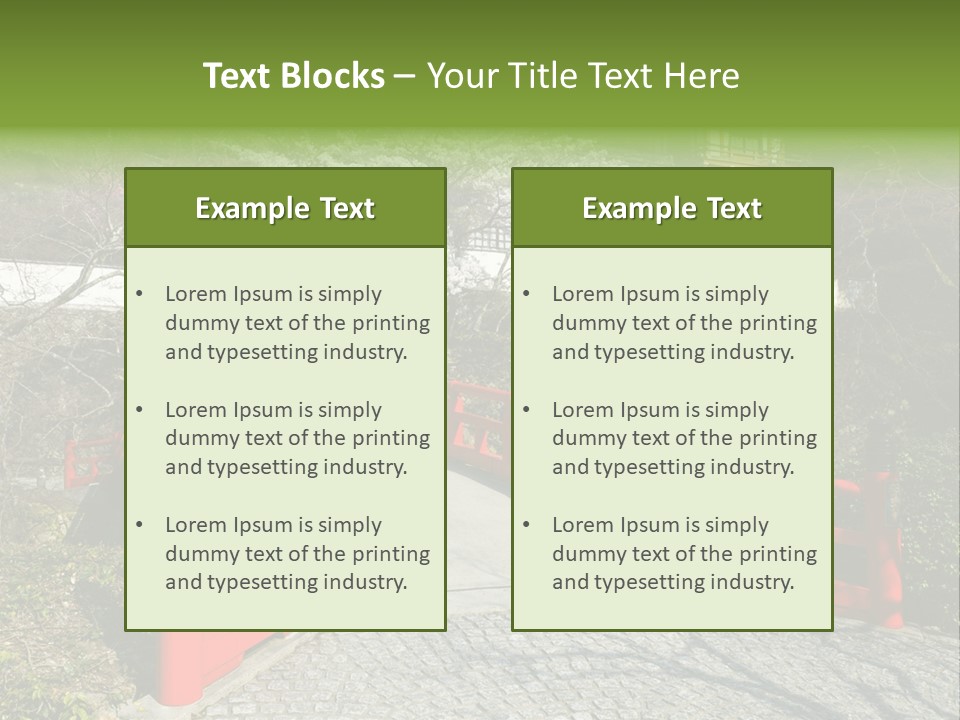 Red Bridge And Traditional Old Building On The Mountain Side With Spring Cherry Blossoms Near The Famous Minoh Waterfall Sightseeing Spot PowerPoint Template