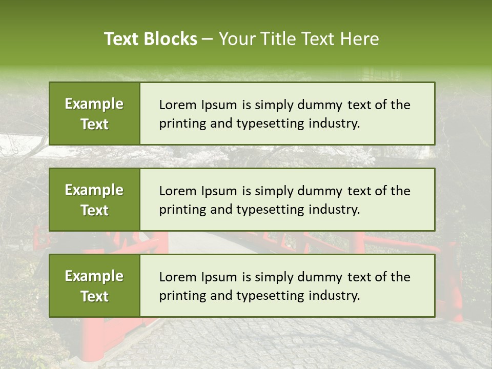 Red Bridge And Traditional Old Building On The Mountain Side With Spring Cherry Blossoms Near The Famous Minoh Waterfall Sightseeing Spot PowerPoint Template