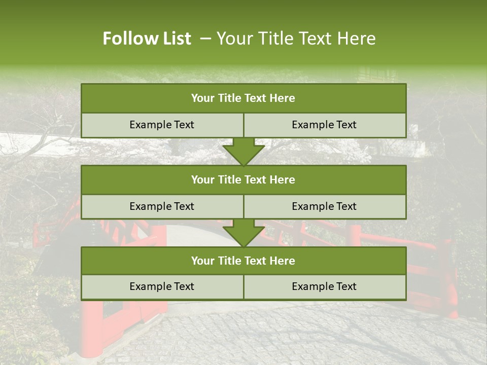 Red Bridge And Traditional Old Building On The Mountain Side With Spring Cherry Blossoms Near The Famous Minoh Waterfall Sightseeing Spot PowerPoint Template