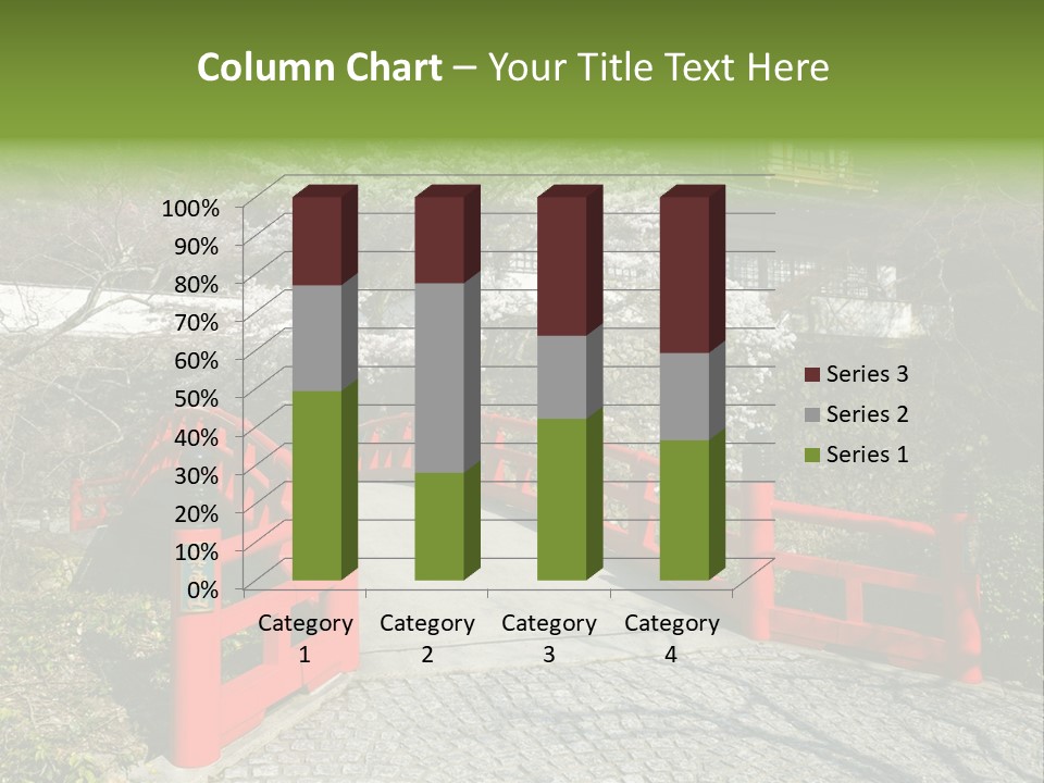 Red Bridge And Traditional Old Building On The Mountain Side With Spring Cherry Blossoms Near The Famous Minoh Waterfall Sightseeing Spot PowerPoint Template