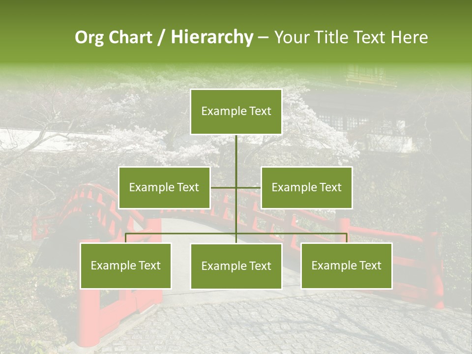 Red Bridge And Traditional Old Building On The Mountain Side With Spring Cherry Blossoms Near The Famous Minoh Waterfall Sightseeing Spot PowerPoint Template