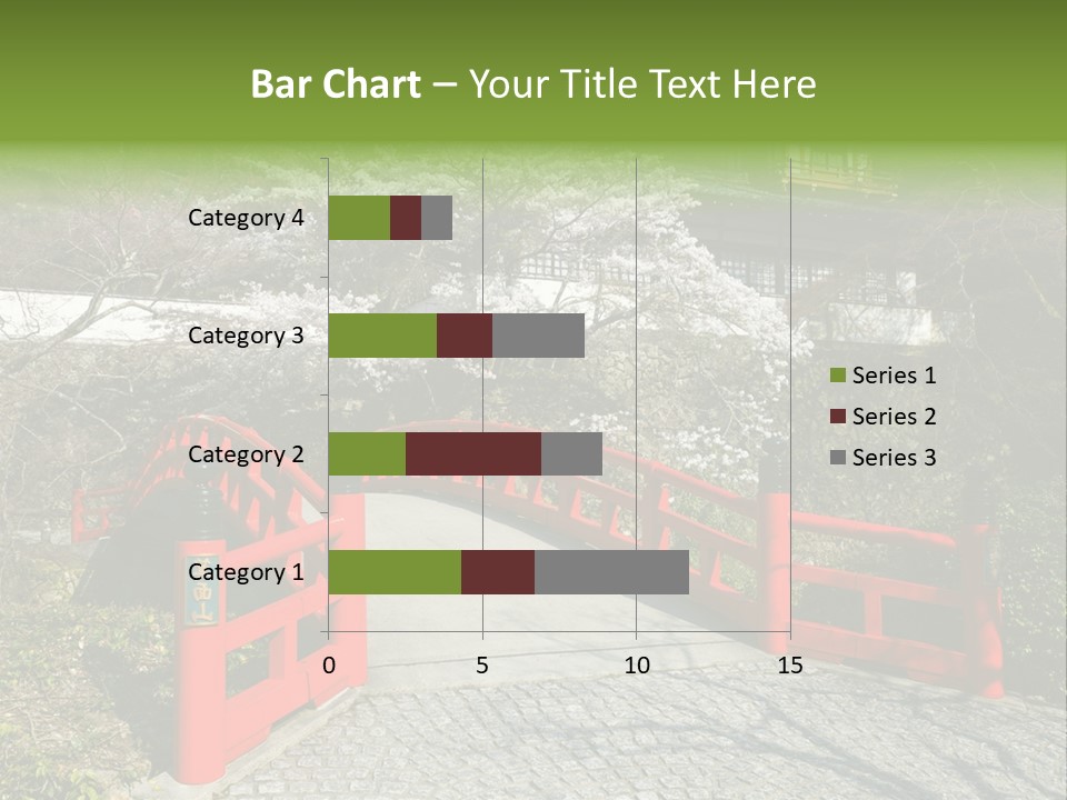 Red Bridge And Traditional Old Building On The Mountain Side With Spring Cherry Blossoms Near The Famous Minoh Waterfall Sightseeing Spot PowerPoint Template