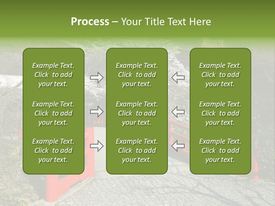 Red Bridge And Traditional Old Building On The Mountain Side With Spring Cherry Blossoms Near The Famous Minoh Waterfall Sightseeing Spot PowerPoint Template