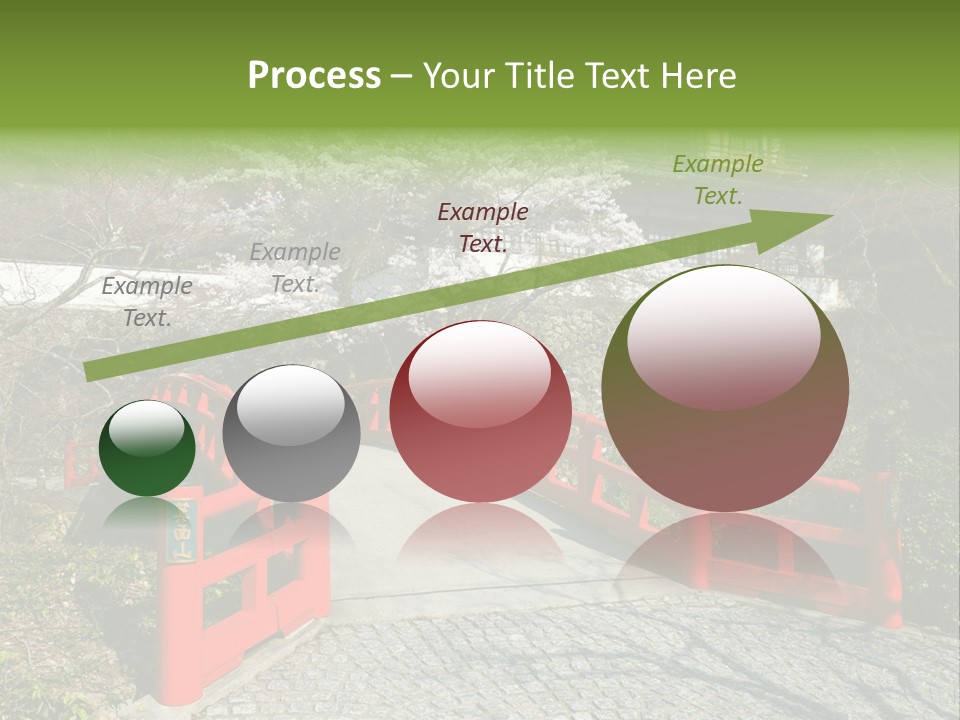 Red Bridge And Traditional Old Building On The Mountain Side With Spring Cherry Blossoms Near The Famous Minoh Waterfall Sightseeing Spot PowerPoint Template