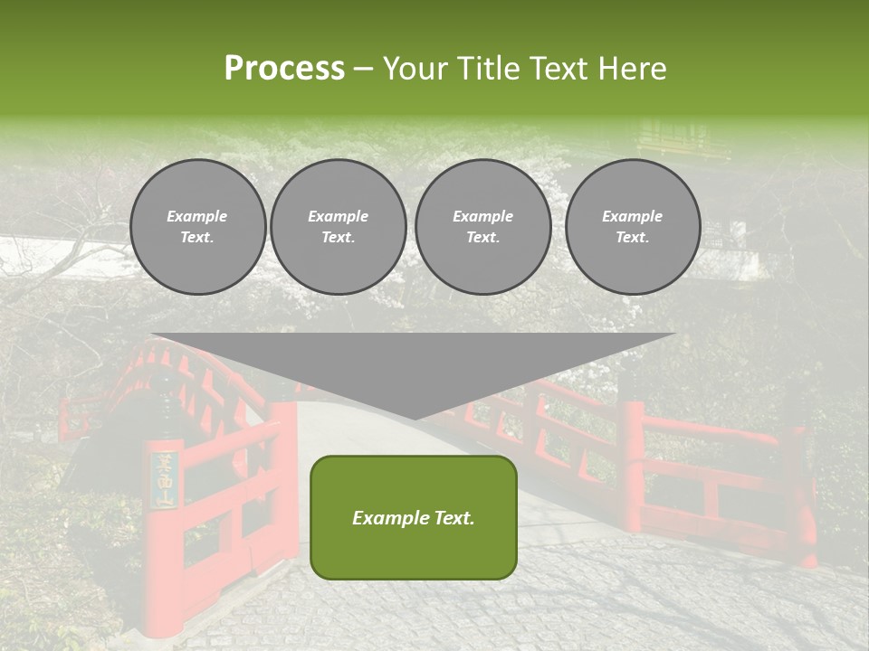 Red Bridge And Traditional Old Building On The Mountain Side With Spring Cherry Blossoms Near The Famous Minoh Waterfall Sightseeing Spot PowerPoint Template