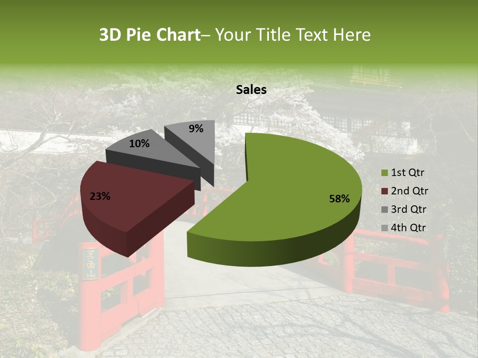 Red Bridge And Traditional Old Building On The Mountain Side With Spring Cherry Blossoms Near The Famous Minoh Waterfall Sightseeing Spot PowerPoint Template