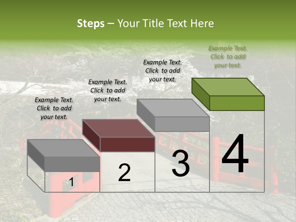 Red Bridge And Traditional Old Building On The Mountain Side With Spring Cherry Blossoms Near The Famous Minoh Waterfall Sightseeing Spot PowerPoint Template