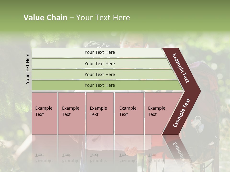A Man And A Woman With Backpacks And A Map PowerPoint Template