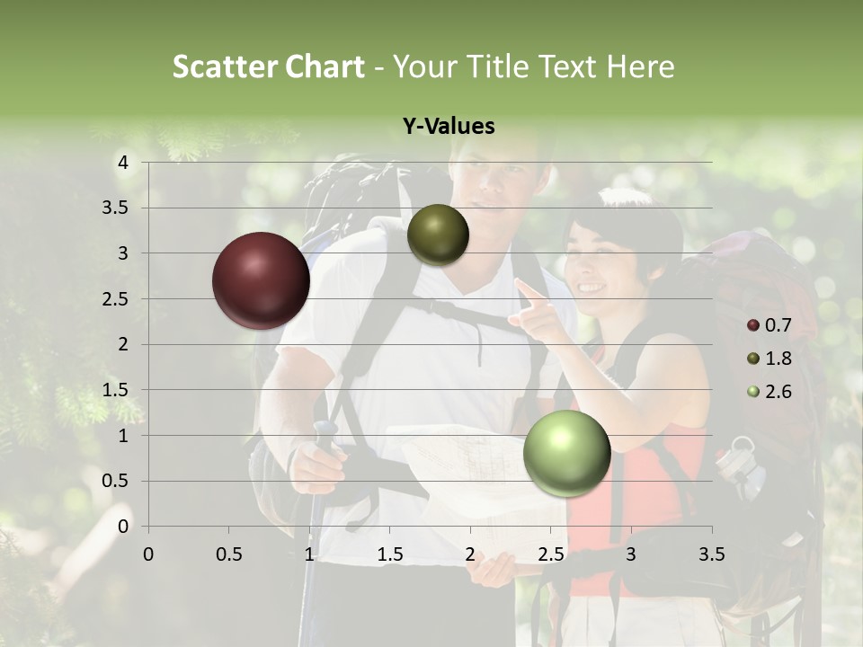A Man And A Woman With Backpacks And A Map PowerPoint Template