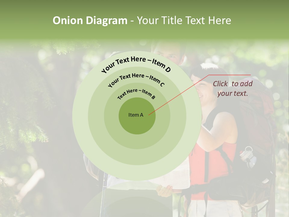 A Man And A Woman With Backpacks And A Map PowerPoint Template