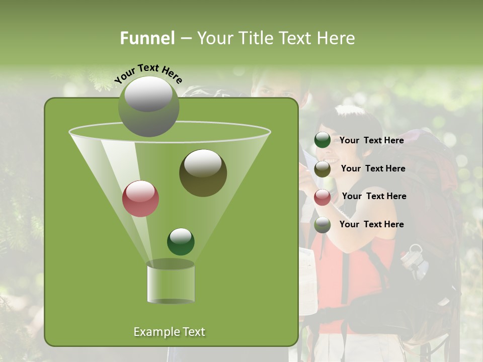 A Man And A Woman With Backpacks And A Map PowerPoint Template