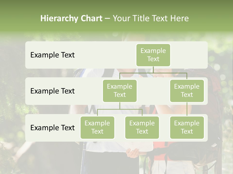 A Man And A Woman With Backpacks And A Map PowerPoint Template