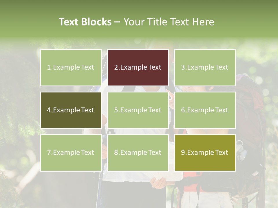 A Man And A Woman With Backpacks And A Map PowerPoint Template