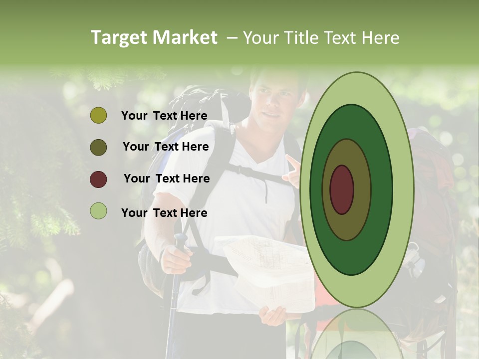 A Man And A Woman With Backpacks And A Map PowerPoint Template