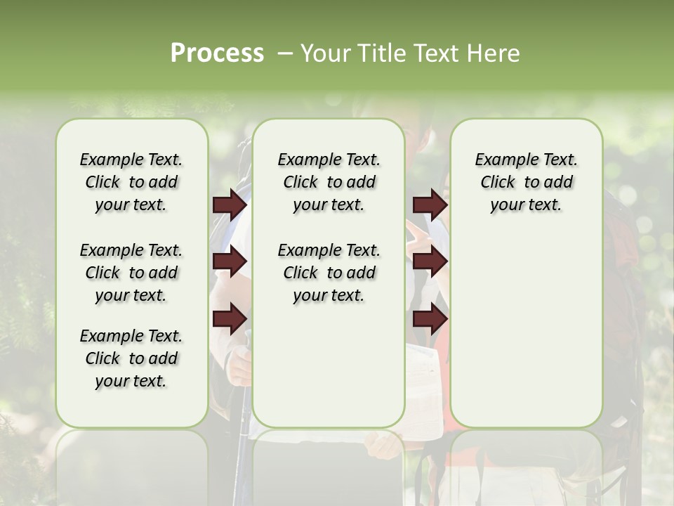 A Man And A Woman With Backpacks And A Map PowerPoint Template