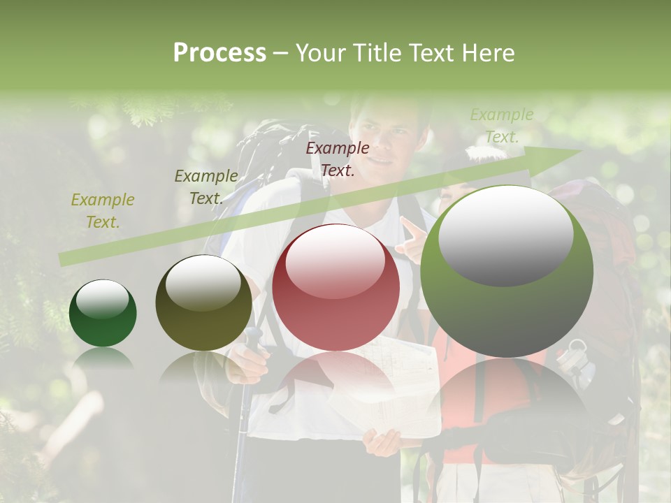 A Man And A Woman With Backpacks And A Map PowerPoint Template