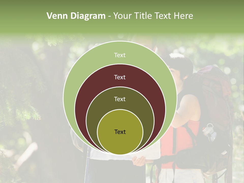 A Man And A Woman With Backpacks And A Map PowerPoint Template