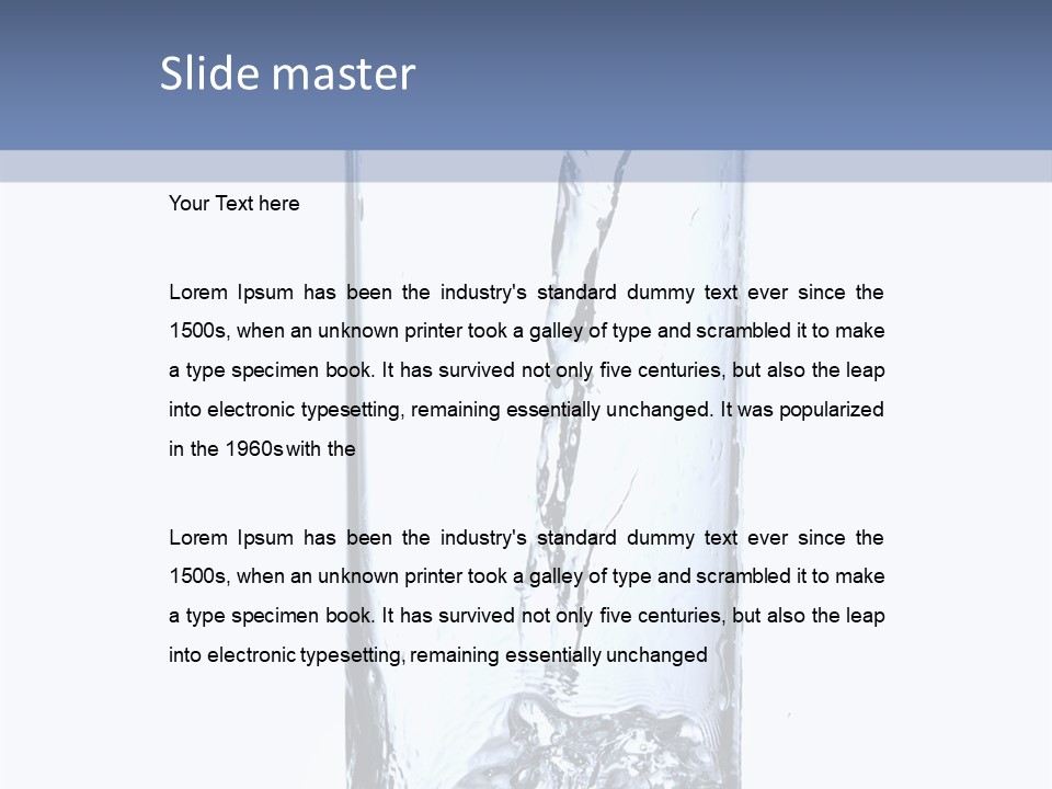 Water In Glass PowerPoint Template