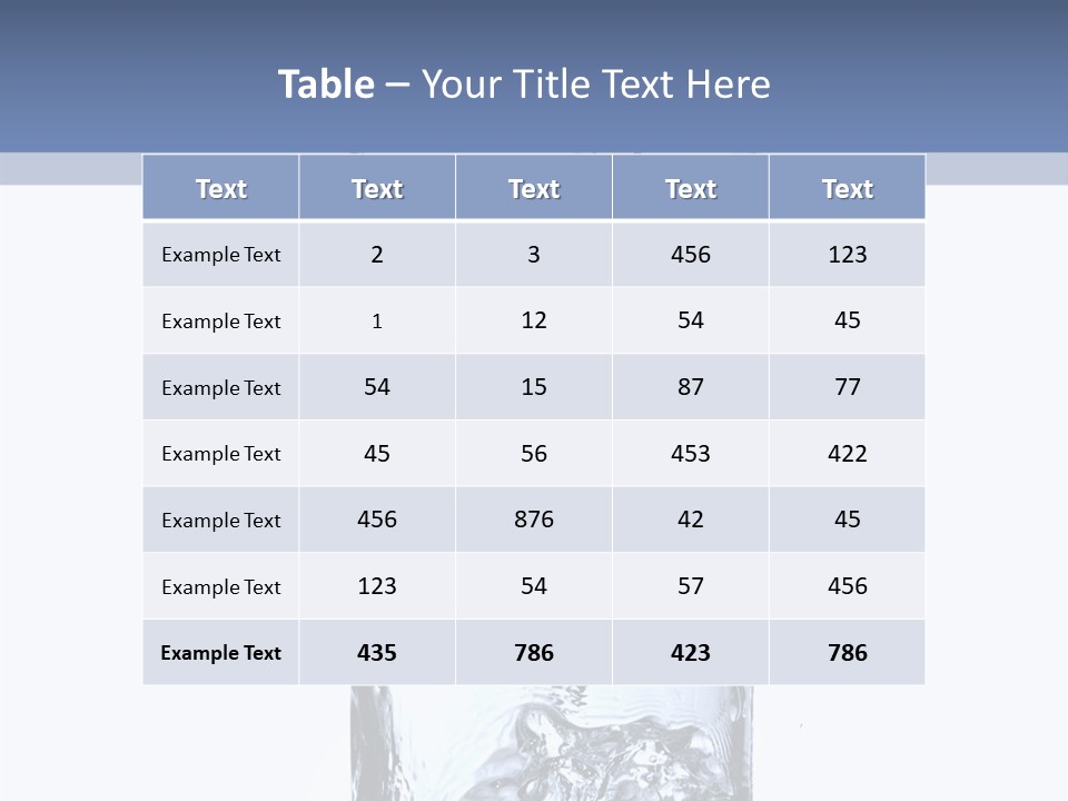 Water In Glass PowerPoint Template