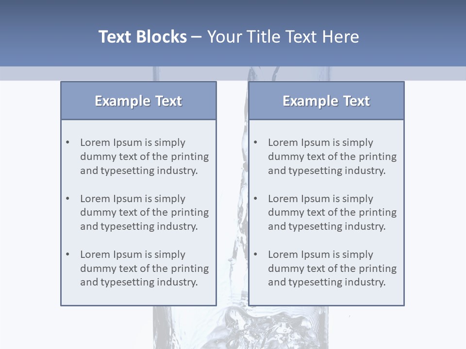 Water In Glass PowerPoint Template