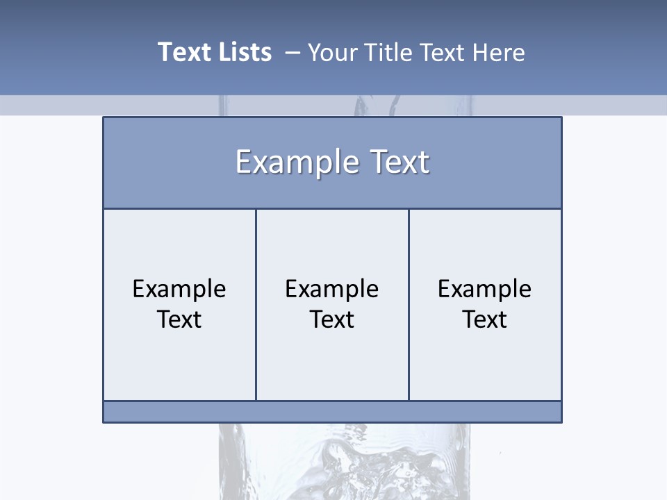 Water In Glass PowerPoint Template