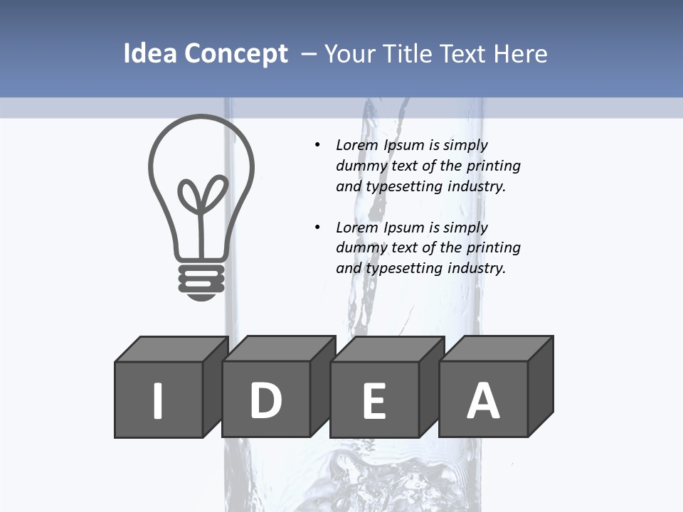 Water In Glass PowerPoint Template