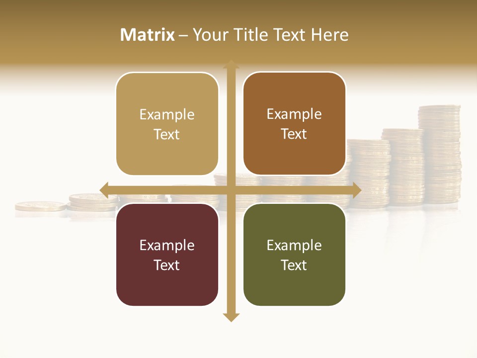Pile Of Golden Coins, Mexican Pesos PowerPoint Template