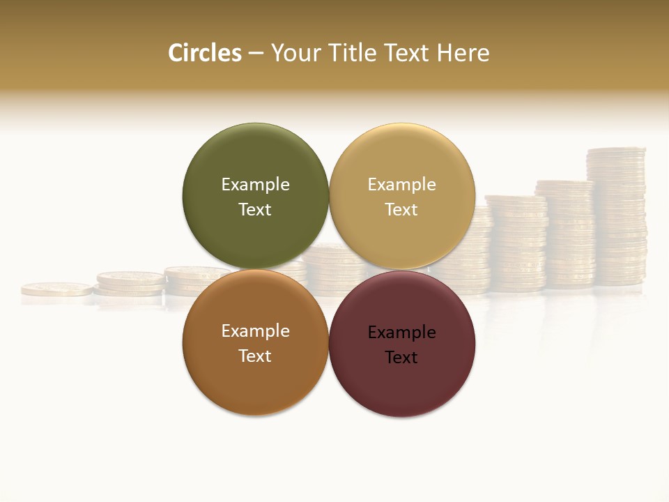 Pile Of Golden Coins, Mexican Pesos PowerPoint Template