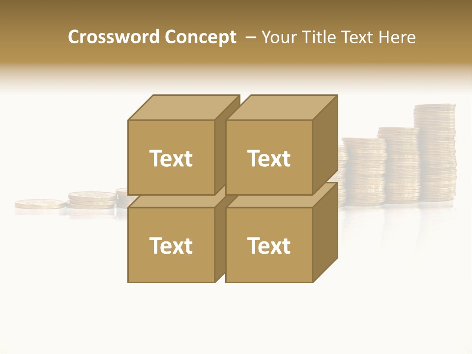 Pile Of Golden Coins, Mexican Pesos PowerPoint Template