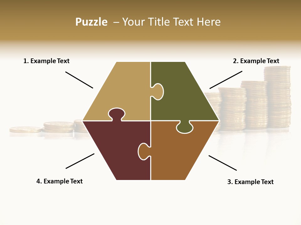 Pile Of Golden Coins, Mexican Pesos PowerPoint Template