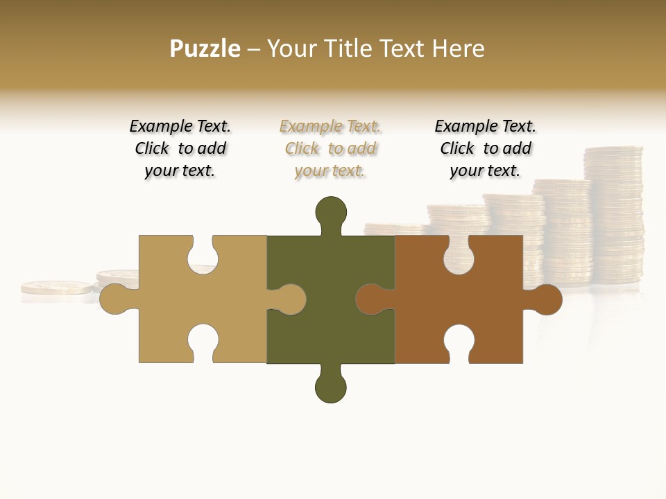 Pile Of Golden Coins, Mexican Pesos PowerPoint Template