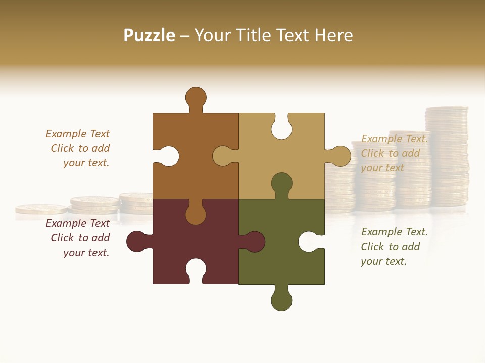 Pile Of Golden Coins, Mexican Pesos PowerPoint Template