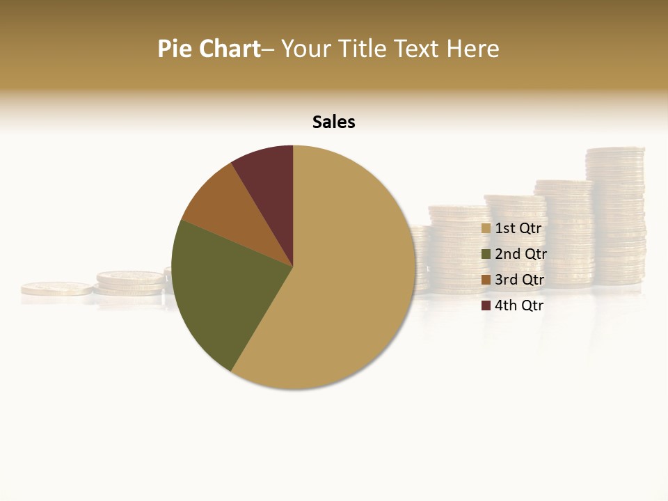 Pile Of Golden Coins, Mexican Pesos PowerPoint Template