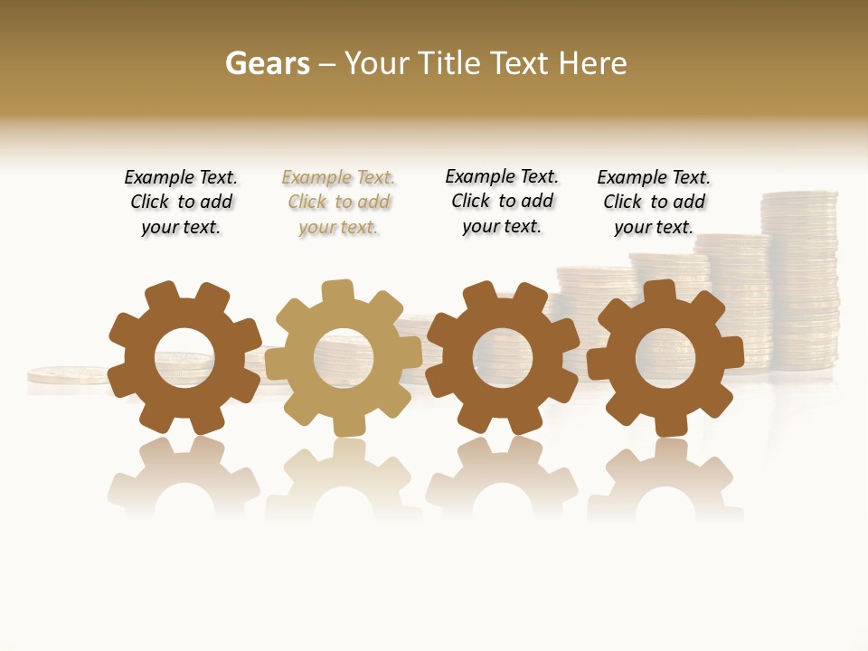 Pile Of Golden Coins, Mexican Pesos PowerPoint Template