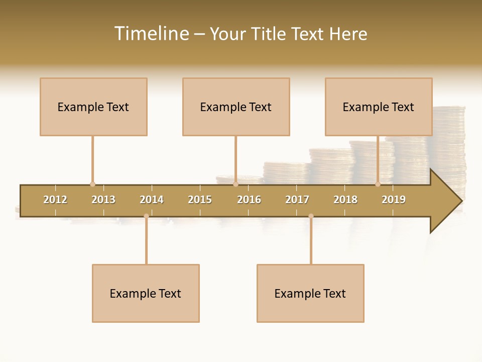 Pile Of Golden Coins, Mexican Pesos PowerPoint Template
