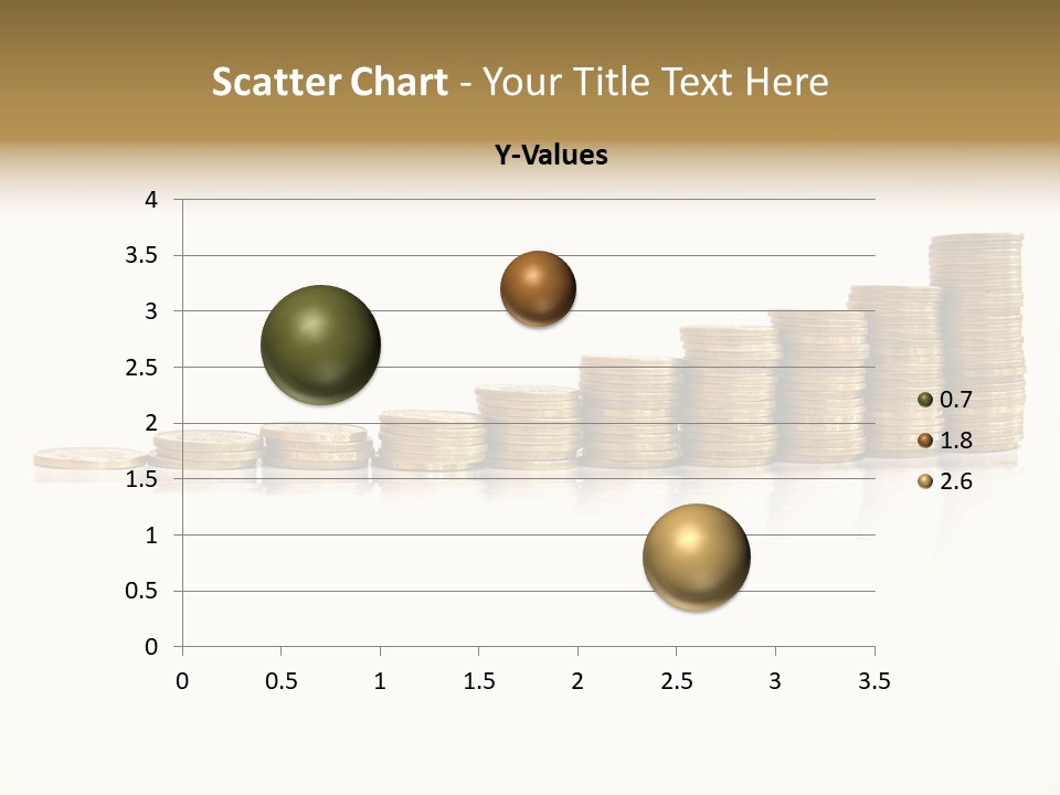 Pile Of Golden Coins, Mexican Pesos PowerPoint Template