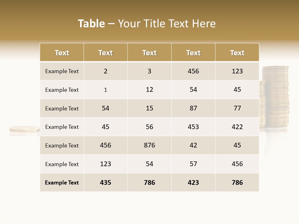Pile Of Golden Coins, Mexican Pesos PowerPoint Template