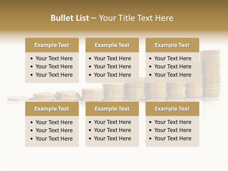 Pile Of Golden Coins, Mexican Pesos PowerPoint Template