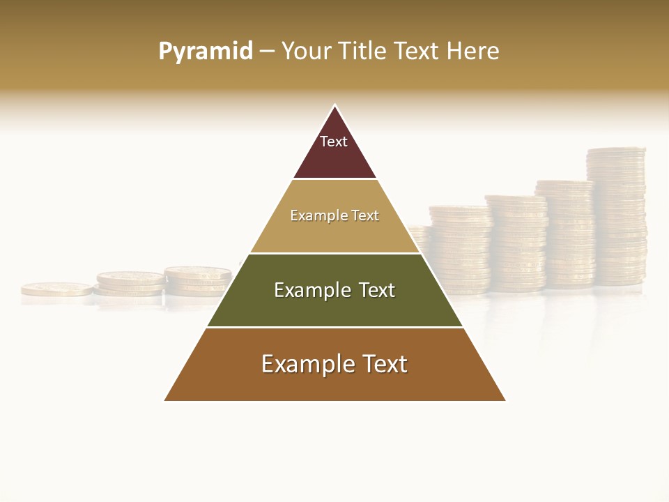 Pile Of Golden Coins, Mexican Pesos PowerPoint Template