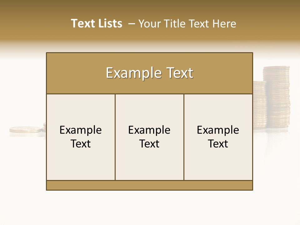 Pile Of Golden Coins, Mexican Pesos PowerPoint Template