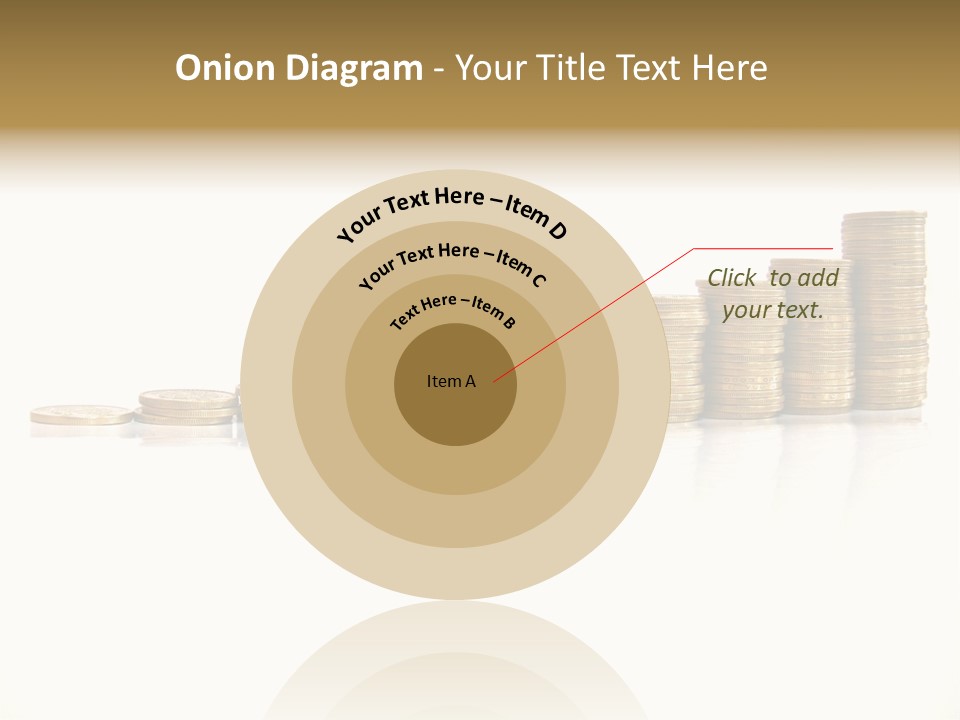Pile Of Golden Coins, Mexican Pesos PowerPoint Template