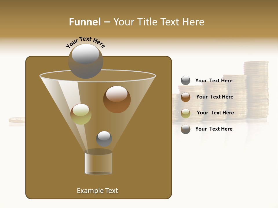 Pile Of Golden Coins, Mexican Pesos PowerPoint Template