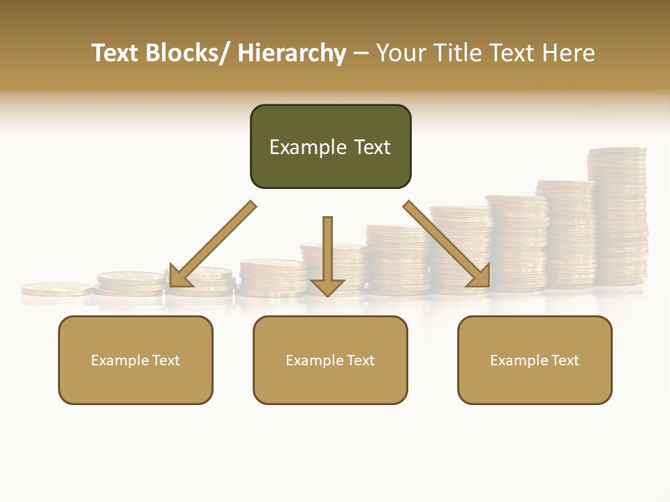 Pile Of Golden Coins, Mexican Pesos PowerPoint Template