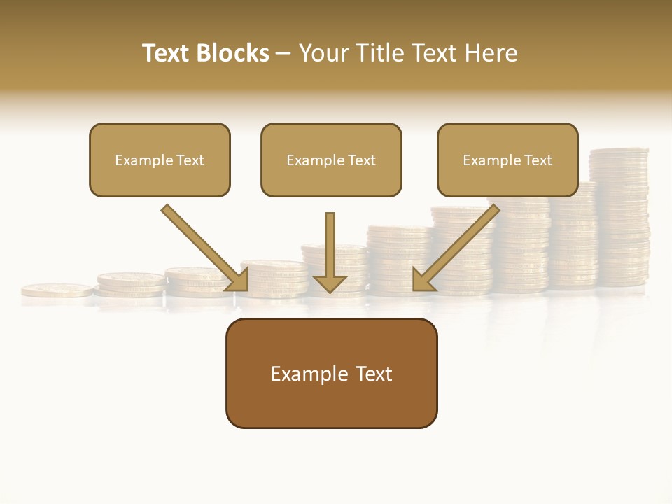 Pile Of Golden Coins, Mexican Pesos PowerPoint Template