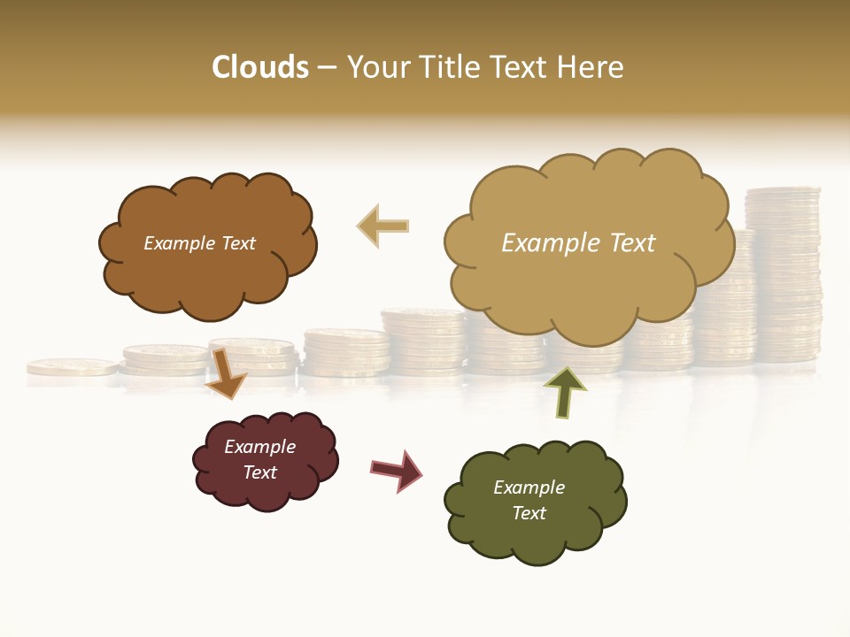 Pile Of Golden Coins, Mexican Pesos PowerPoint Template