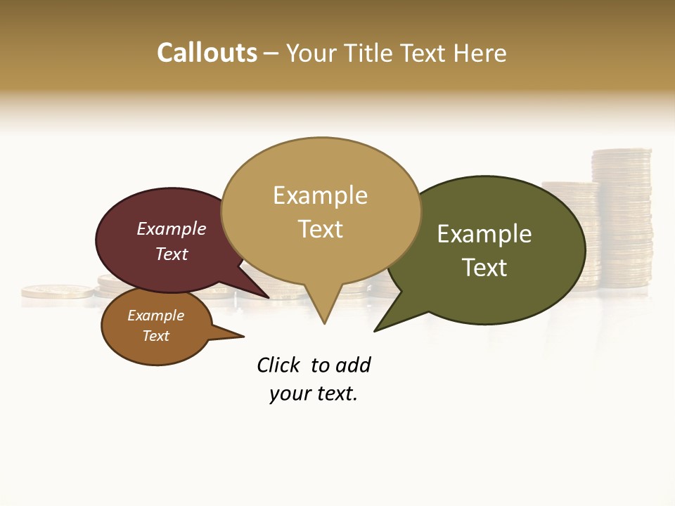 Pile Of Golden Coins, Mexican Pesos PowerPoint Template