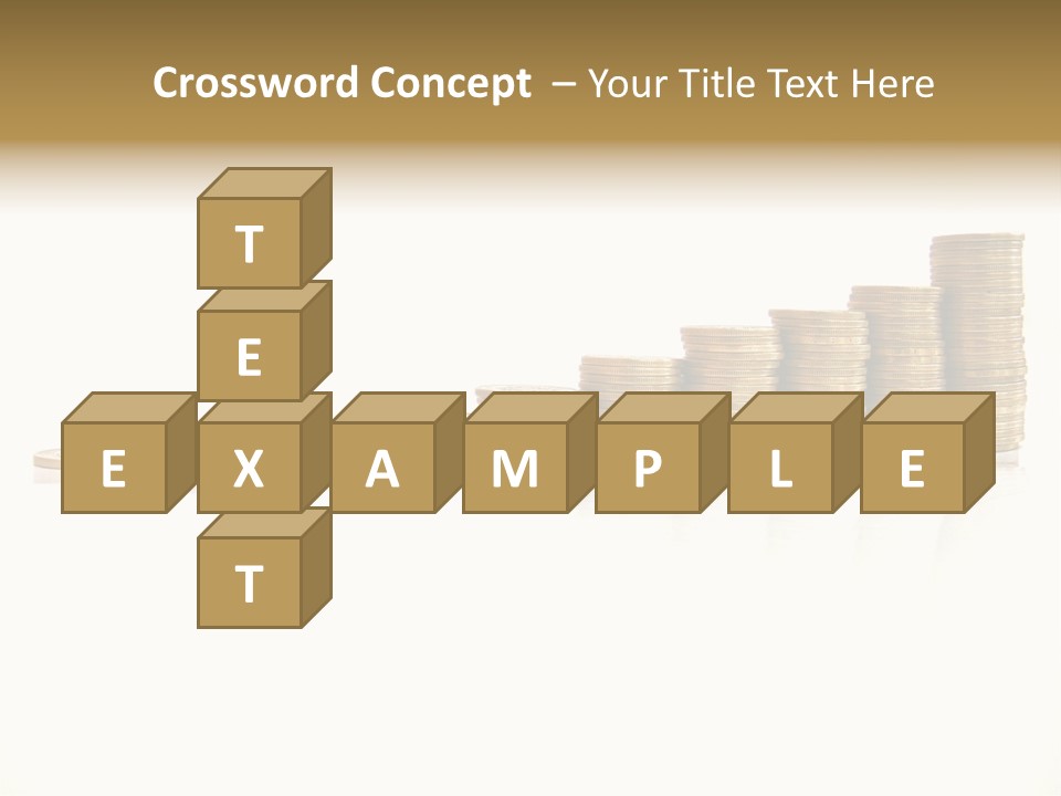 Pile Of Golden Coins, Mexican Pesos PowerPoint Template