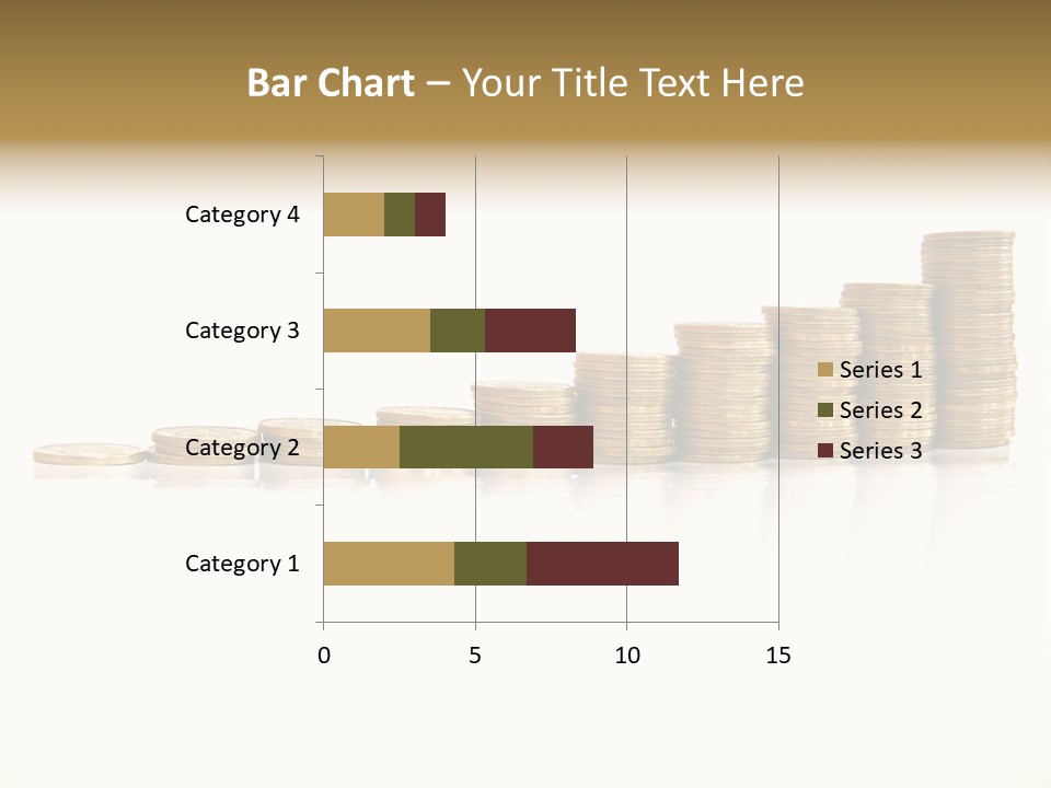 Pile Of Golden Coins, Mexican Pesos PowerPoint Template